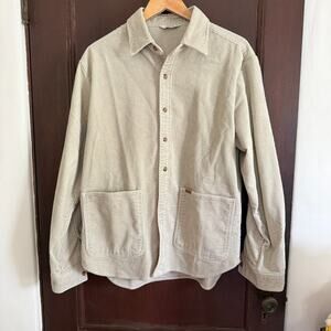 AYR All Year Round Men's Tan Corduroy The Dive Shacket Chore Jacket Shirt Medium
